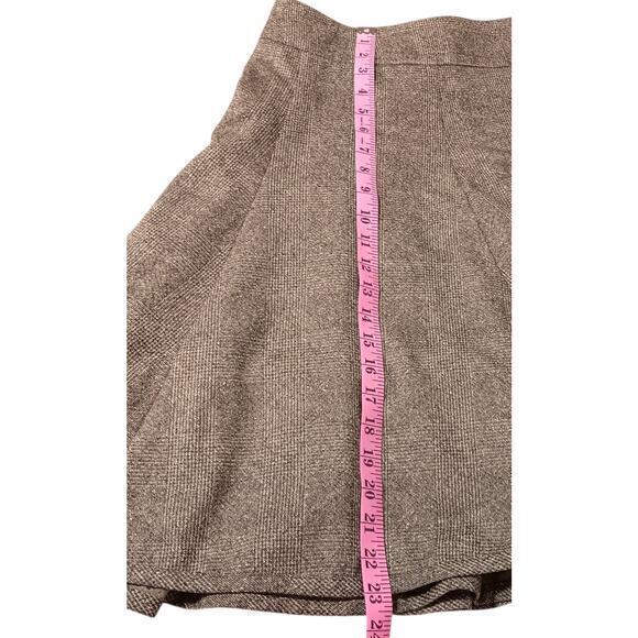 AKRIS PUNTO‎ Circle Skirt Wool Silk Blend Flouncy Brown Tweed Size 6 Skater - Picture 11 of 16